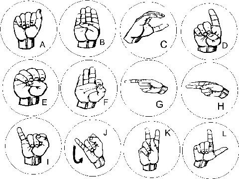Set of 26 American SIGN LANGUAGE ALPHABET MAGNETS ~ ASL