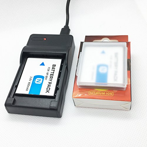Battery 2-Pack and USB Rapid Travel Charger for Sony NP-BN1 NP-BN N Type Lithium-ion Batteries