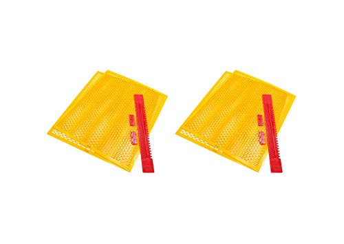 Geniely Pack of 4 Queen Bee Excluders - Fits All 10 Frame Langstroth Hives - Plastic Barrier for Beekeeping and Separating Queen Bees from Honey Supers - Complete with 2 Beehive Entrance Reducers