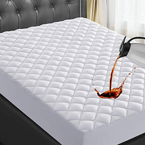Queen Mattress Pad Waterproof Mattress Cover Protector 8-21inch  Deep Pocket Quilted Cooling Mattress Topper