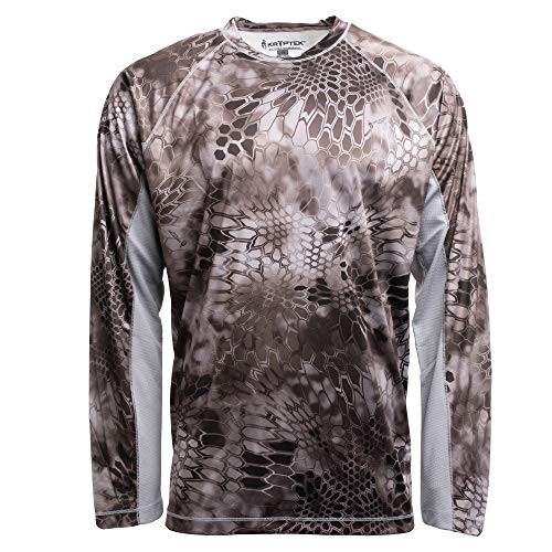 Kryptek Men_s Standard Aura LS Shirt  RAID Wolf Grey  XS