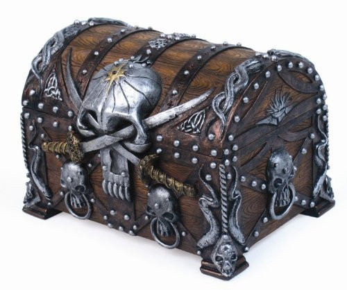 Pirate's Treasure Chest Trinket / Mini Jewelry Box