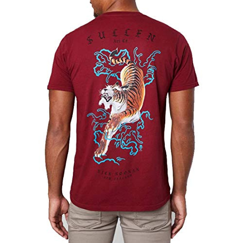 Sullen Men_s Noonan Tiger Short Sleeve T Shirt Chili Pepper Red XL