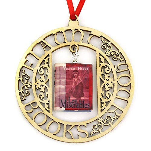 Les Miserables Victor Hugo Ornament Clay Mini Book Framed Home Wall Trim Favor Trinket Decoration