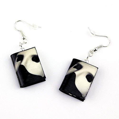 Phantom of the Opera Gaston Leroux Clay Mini Book Earrings Choose Your Earring Hardware Phantom of the Opera Gaston Leroux Clay Mini Book Earrings Choose Your Earring Hardware