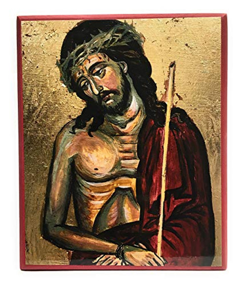 Wooden Greek Orthodox Christian Icon Jesus Christ the Bridegroom 8inch x 10inch Poplar Red Wooden Greek Orthodox Christian Icon Jesus Christ the Bridegroom 8inch x 10inch Poplar Red