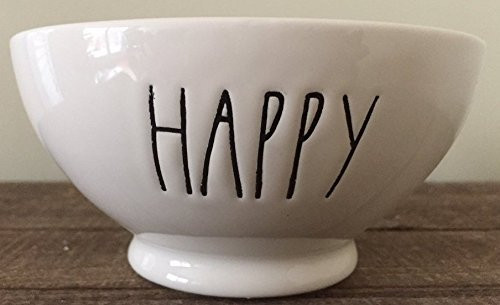 Rae Dunn Magenta Artisan Collection Cereal Soup Bowl HAPPY