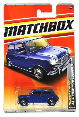 Mattel Year 2010 Matchbox MBX Heritage Classics Series 1 64 Scale Die Cast Car 19 - Navy Blue _64 AUSTIN MINI COOPER S -T8904-