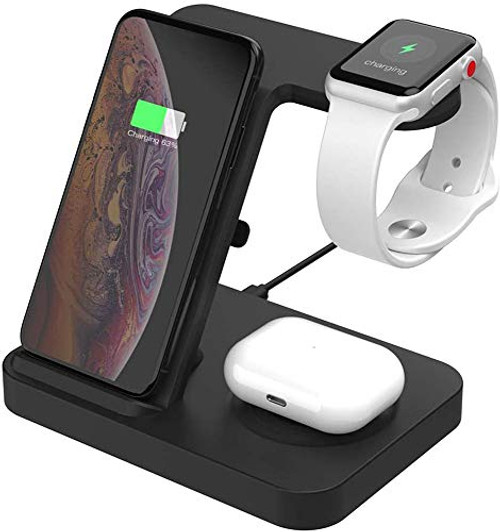 Wireless Charger Fast 3 in 1 Wireless Charging Station Stand Dock for Apple Watch Series SE 6 5 4 3 2 AirPods Pro 2 iPhone 12 12 Pro 12 Pro Max 11 11Pro Max SE X XR XS XS Max 8 Plus Qi Enable Phones Wireless Charger Fast 3 in 1 Wireless Charging Station Stand Dock for Apple Watch Series SE 6 5 4 3 2 AirPods Pro 2 iPhone 12 12 Pro 12 Pro Max 11 11Pro Max SE X XR XS XS Max 8 Plus Qi Enable Phones
