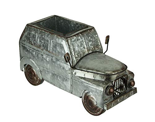 Distressed Galvanized Metal Rustic Vintage Truck Indoor Outdoor Planter