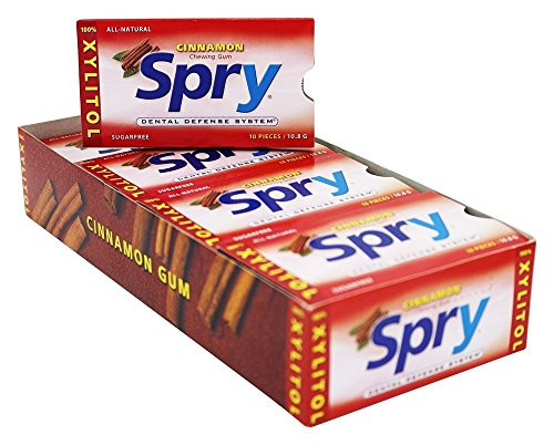 Xlear - Spry Natural Xylitol Chewing Gum Box Cinnamon - 20 Pack-s-
