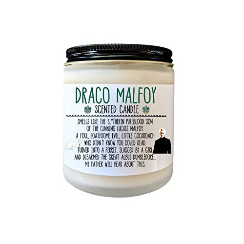 Draco Malfoy Candle Bookish Candle Book Lover Gift for Her Bookish Candle Slytherin Gift