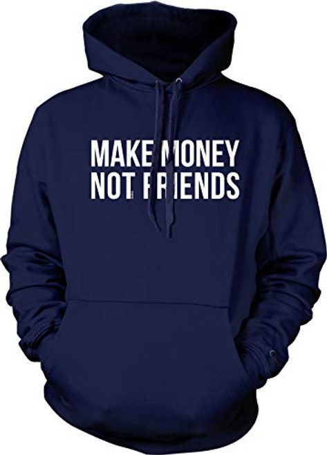 NOFO Clothing Co Make Money Not Friends Hooded Sweatshirt XL Navy NOFO Clothing Co Make Money Not Friends Hooded Sweatshirt XL Navy