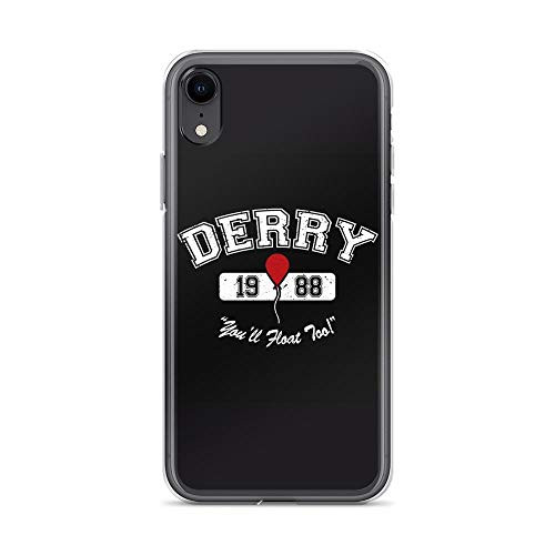 Derry Maine -White Font- Stephen King IT The Horror Movie Pennywise Halloween s It Clear Shockproof for iPhone XR
