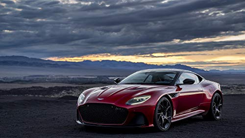 Iconic Arts Supercar Laminated Poster 24x36- Aston Martin DB-S Superleggera Red