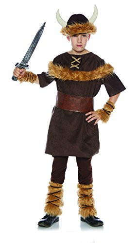 UNDERWRAPS Little Boy_s Little Boy_s Viking Costume Set Childrens Costume  Brown  Medium
