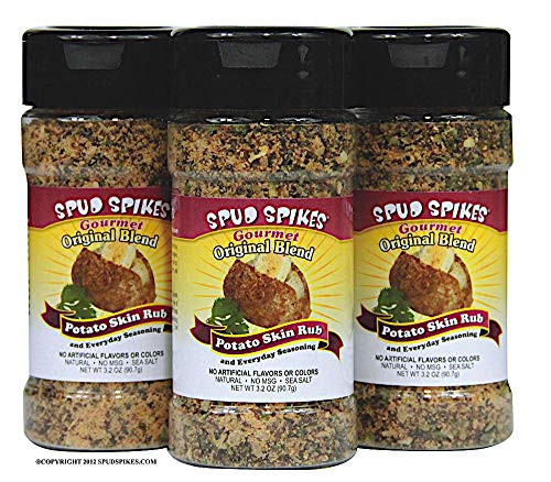 Spud Spikes Gourmet Original Blend Everyday Seasoning and Potato Skin Rub  3 Count