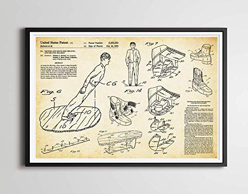 Michael Jackson SMOOTH CRIMINAL Lean Patent Art Poster -up to 24inch  x 36inch - - Dance - Dancing - Music - Bad - 1980_s - Pop - Blueprint - Art