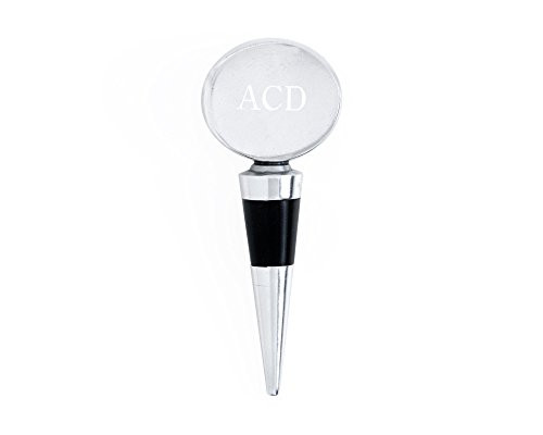 Arthur Court Designs Aluminum 5.5 inch Long Engravable Oval Bottle Stopper