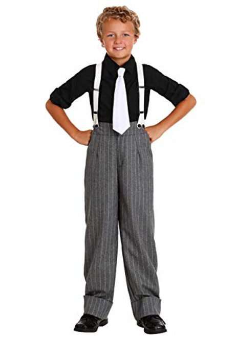 Kid_s Mafia Underboss Costume 1920s Gangster Costume for Boys Medium