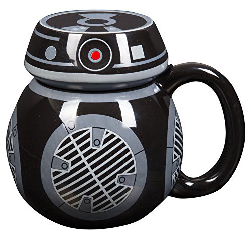 Star Wars : The Last Jedi BB-9E Coffee Mug - Ceramic Figural Mug with Lid - 16 oz