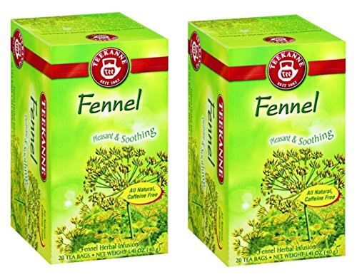 Teekanne Premium Quality Fennel Tea Bags (Pack of 2 Boxes - 40 Bags Total)