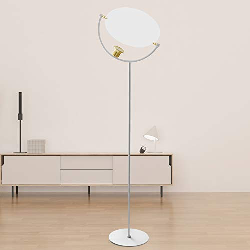 LED Floor Lamp Modern LED Standing Lamp Tall Standing Pole Light with Foot Switch  800LM 3000K Warm White Contemporary Globe LED Standing Light for Living Room Bedroom Dorm Room Office Art Studio