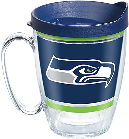 Tervis 1257373 NFL Seattle Seahawks Legend Tumbler with Wrap and Navy Lid 16oz Mug, Clear Tervis 1257373 NFL Seattle Seahawks Legend Tumbler with Wrap and Navy Lid 16oz Mug, Clear