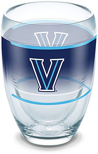 Tervis 1292076 Villanova Wildcats Original Tumbler with Wrap, 9oz Stemless Wine Glass, Clear