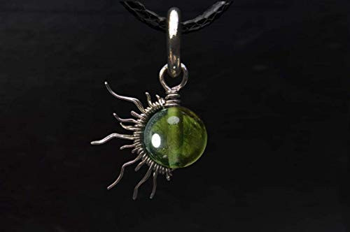 Sun Burst-Mini-Stainless Steel- Genuine Moldavite Dainty Small Pendant  Bracelet Charm or Earrings Setin - Tektite Celestial Jewelry With Certificate of Authenticity