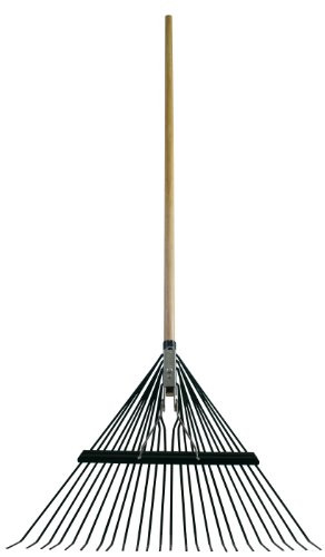 Flexrake CF24W Spring Rake 24-Inch Metal Head with 48-Inch Wood Handle