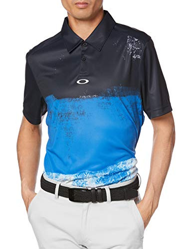Oakley Men_s Color Block Shade Polo  Uniform Blue  XL