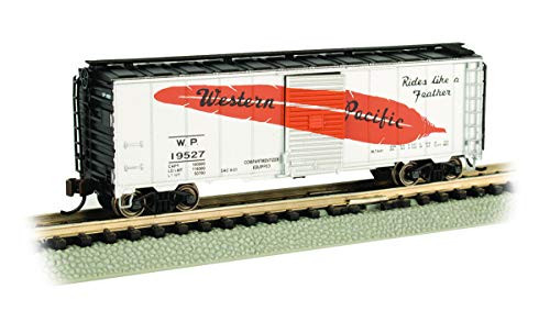 Bachmann Trains - AAR 40_ Steel Box CAR - Western Pacific -Feather Car- - N Scale -17062-