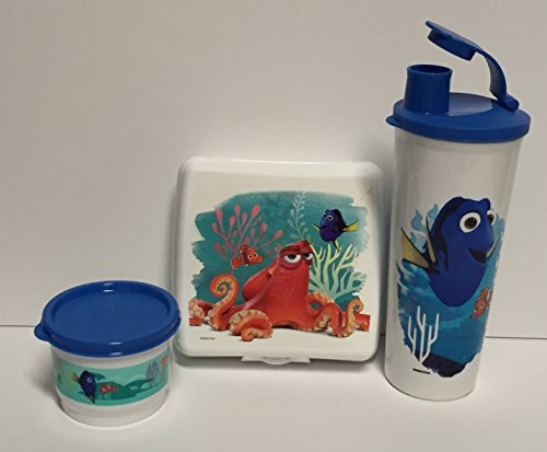 Tupperware Lunch Set Finding Dory Sandwich Keeper, Snack Cup, and Tumbler