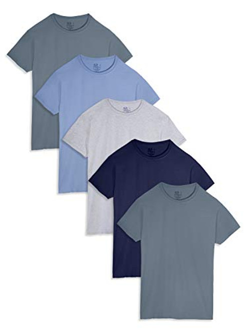 Fruit of the Loom Men_s Crew Neck T-Shirt Multipack  Assorted -5 Pack-  X-Large