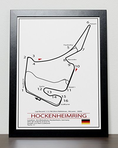 German Hockenheim Grand Prix Track Poster - Formula One