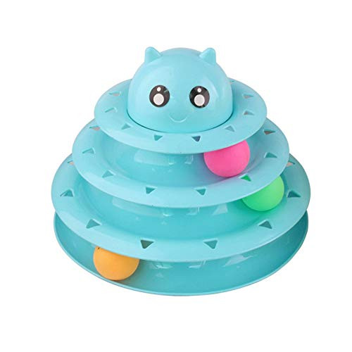 N-C Pet Supplies Cat Toys Three-Layer Turntable Interactive Puzzle Cat Play Plate Cat Toy Set Combination