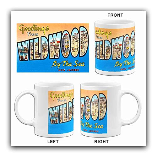 Greetings From Wildwood By The Sea - New Jersey 3-1930_s - Vintage Postcard Mug