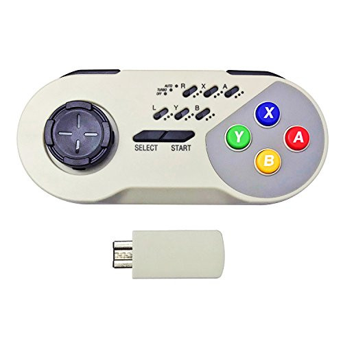 Jadebones Wireless Turbo Controller Joystick Gamepad for Nintendo Super NES SNES Mini Classic Edition (2017)