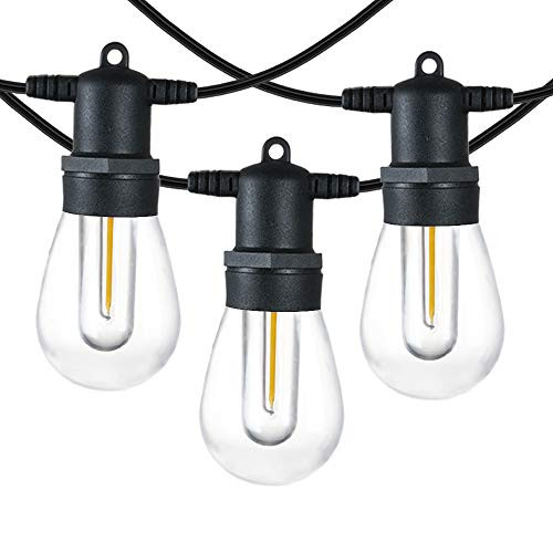 SUNTHIN 48FT LED Outdoor String Light with Shatterproof LED Filament Bulb for Patio Lights  Backyard Lights  Porch Lights  Party Lights and Commercial Lighting