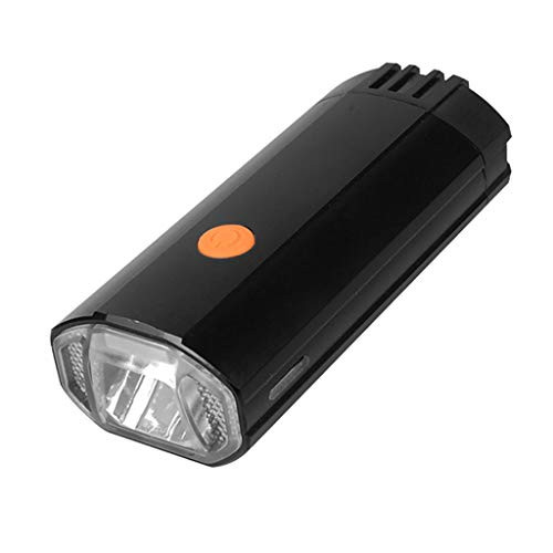 CapsA USB Rechargeable Bike Light Front Bicycle Light Flashlight with 3 Modes Waterproof Cycling Safety Bicycle Headlight T6 LED Head Front Bicycle Lamp Bike Light Headlamp Headlight -Black-