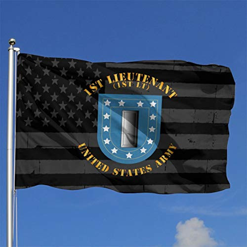 HUXIUjiaqi Army 1st Lieutenant Flash W Rank 1lt T Flag 4_ X 6_ Ft Outdoor Flags Banner Breeze Flag