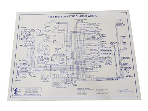 1958-1960 Corvette Wiring Diagram Laminated 17x22 Wire Diagram 1958-1960 Corvette Wiring Diagram Laminated 17x22 Wire Diagram