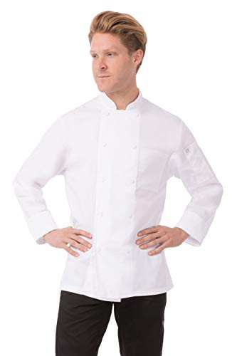 Chef Works Men_s Calgary Cool Vent Chef Coat  White  Medium