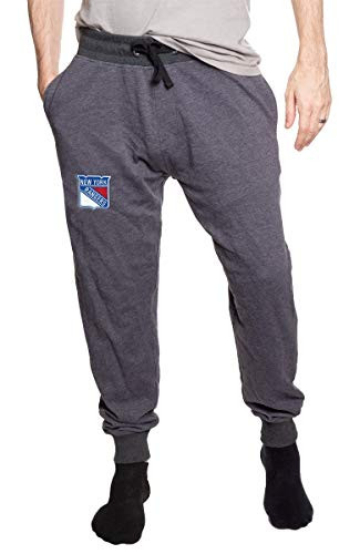 Calhoun Mens Officially Licensed NHL French Terry Joggers -Medium  New York Rangers-