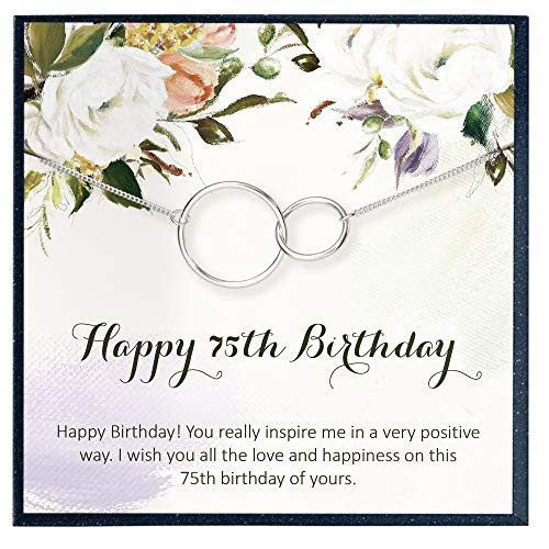 75th Birthday Gift for 75 Year Old Woman Birthday Necklace Gifts Birthday Jewelry for Friends Birthday Grandma Birthday Gifts for Sister Birthday Gift