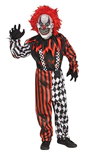 Fun World Boys Freak Show Clown Child Costume -Medium- Red