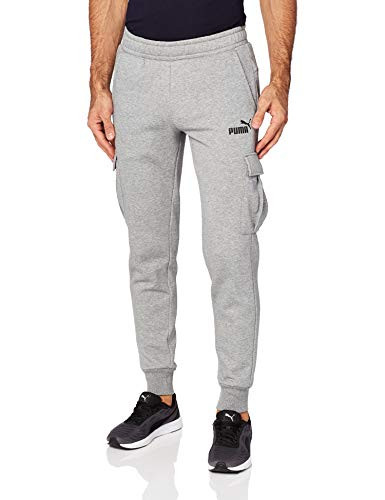 PUMA Men_s Essential Pocket Pants  Medium Gray Heather  S