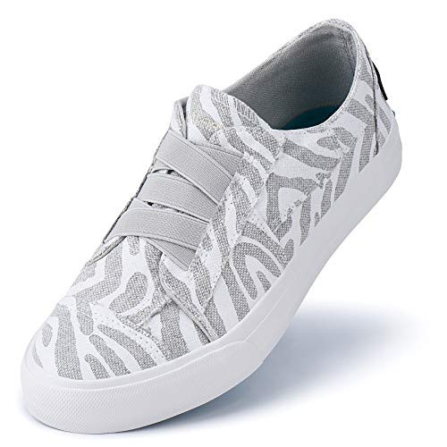 JENN ARDOR Women_s Canvas Slip On Sneakers Low Tops Fashion Flats Comfortable Casual Shoes for Walking