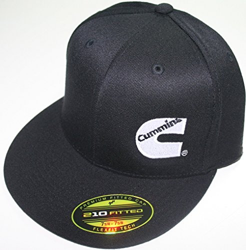 Cummins Hat Ball Cap Fitted Flex Fit Flat Bill Flexfit Stretch Cummings Ram L XL